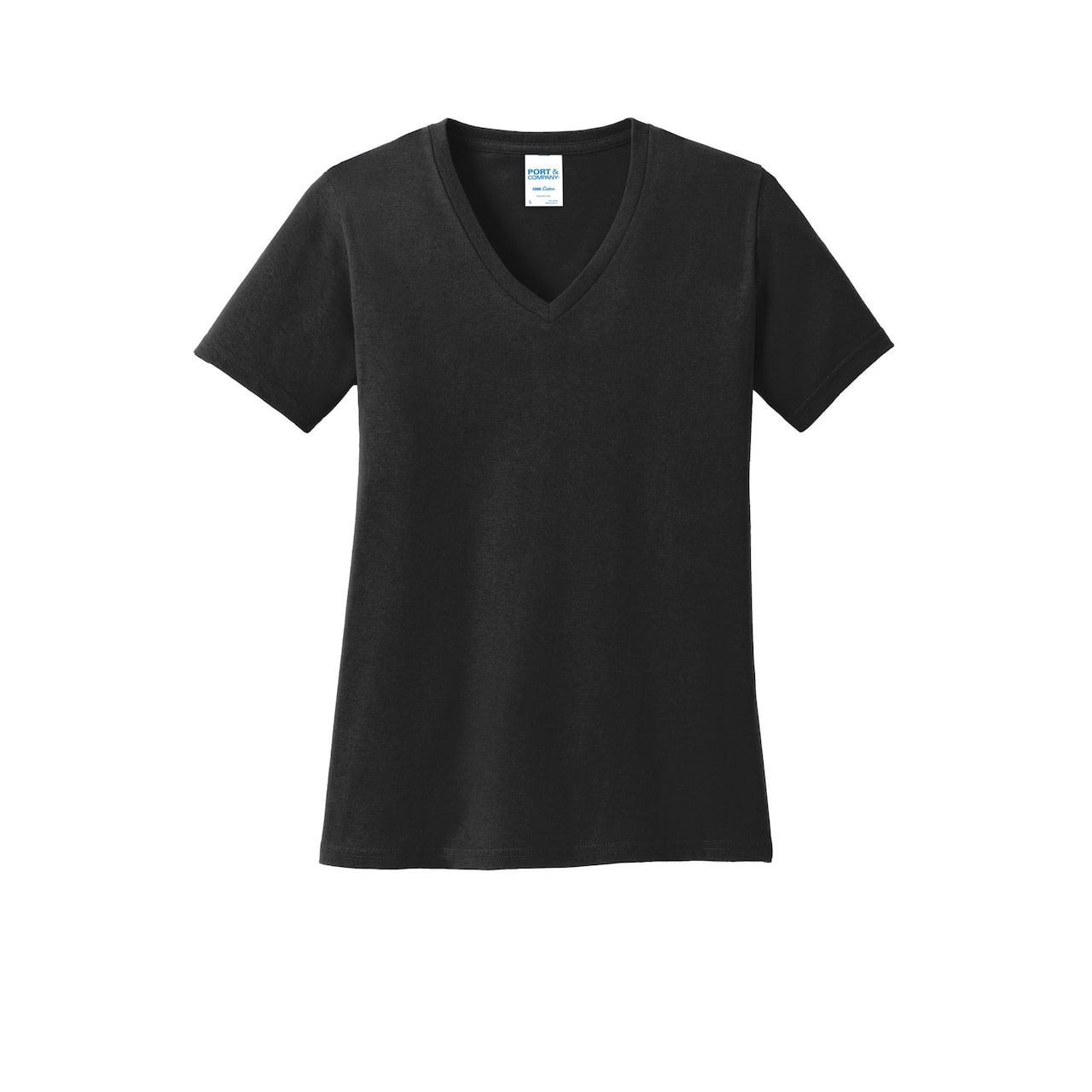 Port & Company® Ladies Core Cotton Neutrals V-Neck T-Shirt